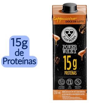 Cappuccino Pronto Doce de Leite Power Whey 3 Corações