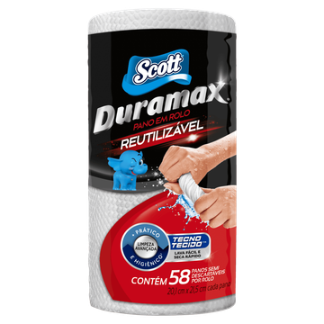 Pano Reutilizável em Rolo Branco Scott Duramax