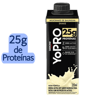 Bebida proteica de Milkshake de Baunilha 25G de Proteína YoPro