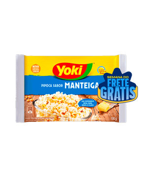 Pipoca Microondas Manteiga com Sal Yoki