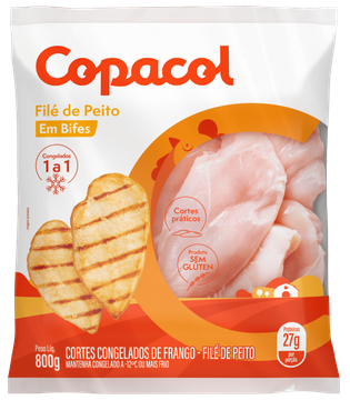 Filé de Peito em Bifes IQF Copacol