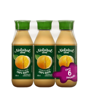 Pack Suco misto de laranja e maçã Natural One