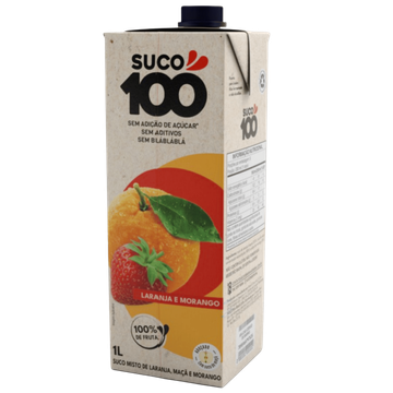 Suco Integral Suco100 de Laranja e morango Ambiente