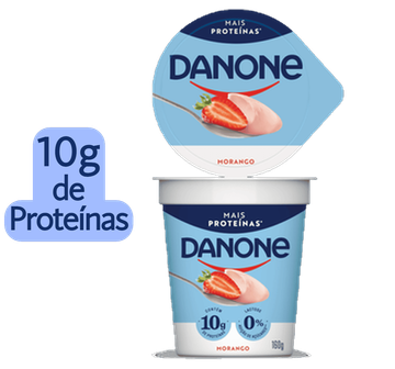 Iogurte Danone com proteína morango