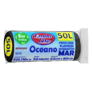 Saco para lixo Oceano 50lts