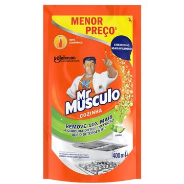 Mr. Músculo Desengordurante Cozinha Refil Sachet Limão - 400 Ml