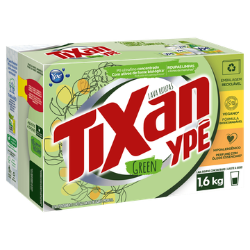 Lava-Roupas Pó Concentrado Green Tixan Ypê 1.6kg