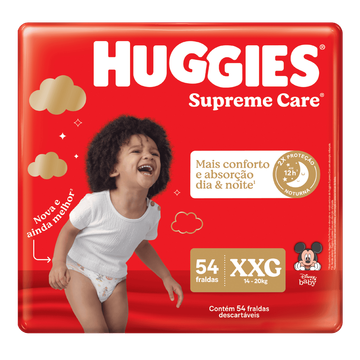 Fralda descartável infantil Huggies supreme care XXG