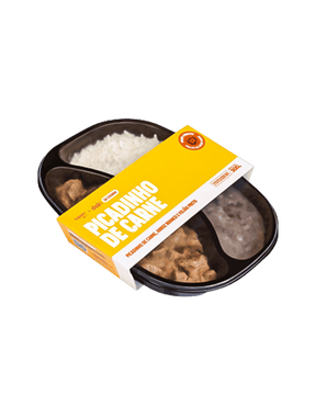 Picadinho de Carne com Arroz Branco e Feijão Preto Daki da Cozinha