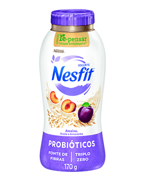 Iogurte Desnatado Ameixa, Aveia e Amaranto Zero Lactose Nesfit